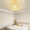 Contemporary Coastal Oval Iron Paper Rope 1-Light Semi-Flush Mount Ceiling Light For Living Room