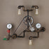 Contemporary Industrial Iron Plumbing Gear 3-Light Wall Sconce Lamp For Living Room