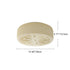 Contemporary Simplicity Cylindrical Engraved Glass LED Flush Mount Ceiling Light For Living Room