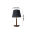 Traditional Vintage Pleated Fabric Shade Wooden Base 1-Light Table Lamp For Bedroom