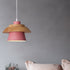 Modern Minimalist Macaron Disc Round Wooden Iron 1-Light Pendant Light For Living Room