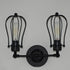 Contemporary Industrial Iron Frame 1/2-Light Wall Sconce Lamp For Living Room