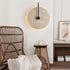 Modern Minimalist Round Iron Yellow Travertine 1-Light Wall Sconce Lamp For Living Room