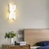 Contemporary Creative PE Geometric Shade Hardware LED Wall Sconce Lamp For Bedroom