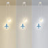 Contemporary Creative Cartoon Acrylic Aircraft Moon Shade LED Kids Chandelier For Bedroom