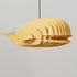 Traditional Japanese Whale Solid Wood 1-Light Pendant Light For Living Room