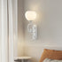 Modern Minimalist Cream Flower Iron Glass 1/2 Light Wall Sconce Lamp For Bedroom