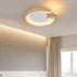 Contemporary Scandinavian Log Ring Acrylic LED Flush Mount Ceiling Light For Bedroom