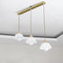 Modern Art Deco Ceramic Flower Shade 1/3-Light Island Light Chandelier For Living Room