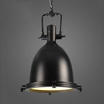 Contemporary Industrial Polish Iron Semicircular Shade 1-Light Pendant Light For Dining Room