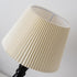 Contemporary Vintage Striped Folding Lampshade Metal Solid Wood Fabric 1-Light Table Lamp For Bedroom