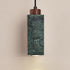 Modern Minimalist Rectangular Solid Wood Marble 1-Light Pendant Light For Bedroom