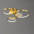 Traditional Chinese Circle Lotus Leaf Full Copper Silicone LED Semi-Flush Mount Ceiling Light For Living Room