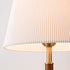 Traditional Vintage Pleated Fabric Shade Wooden Base 1-Light Table Lamp For Bedroom