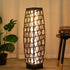 Modern Minimalist Solar Quartet Iron Rattan Woven LED Standing Floor Lamp For Outdoor Patio