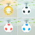 Contemporary Creative Football Glass Shade 1-Light Semi-Flush Mount Ceiling Light For Bedroom