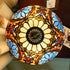 Traditional Tiffany Floral Peach Heart Design Stained Glass 2-Light Table Lamp For Living Room