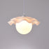 Modern Minimalist Petal Orb Acrylic Glass 1-Light Pendant Light For Living Room