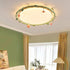 Contemporary Creative Round Square Rose Leaf Iron Rubberwood Acrylic Ceramic LED Flush Mount Ceiling Light For Bedroom