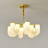 Modern Mid-Century Pipe Geometric Iron PE LED Chandelier For Living Room