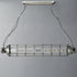 Contemporary Industrial Cylinder Grid Iron Glass 2-Light Island Light Chandelier For Dining Room