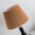 Contemporary Vintage Striped Folding Lampshade Metal Solid Wood Fabric 1-Light Table Lamp For Bedroom