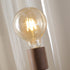 Traditional Vintage Cylinder Orb Wood 1-Light Table Lamp For Bedroom