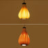 Traditional Japanese Wooden Lantern Shade Iron 1-Light Pendant Light For Dining Room