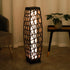 Modern Minimalist Solar Quartet Iron Rattan Woven LED Standing Floor Lamp For Outdoor Patio