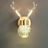 Contemporary Creative Acrylic Antler Bubble Crystal Ball LED Wall Sconce Lamp For Living Room