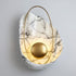 Contemporary Scandinavian Shell Resin Metal LED Wall Sconce Lamp For Living Room