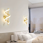 Modern Minimalist Spiral Hardware Aluminum Silicone LED Wall Sconce Lamp For Living Room