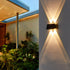 Modern Minimalist Solar Waterproof Rectangle ABS LED Outdoor Wall Sconce Lamp For Garden