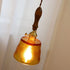 Modern Art Deco Walnut Water-ripple Glass Shade 1-Light Pendant Light For Living Room