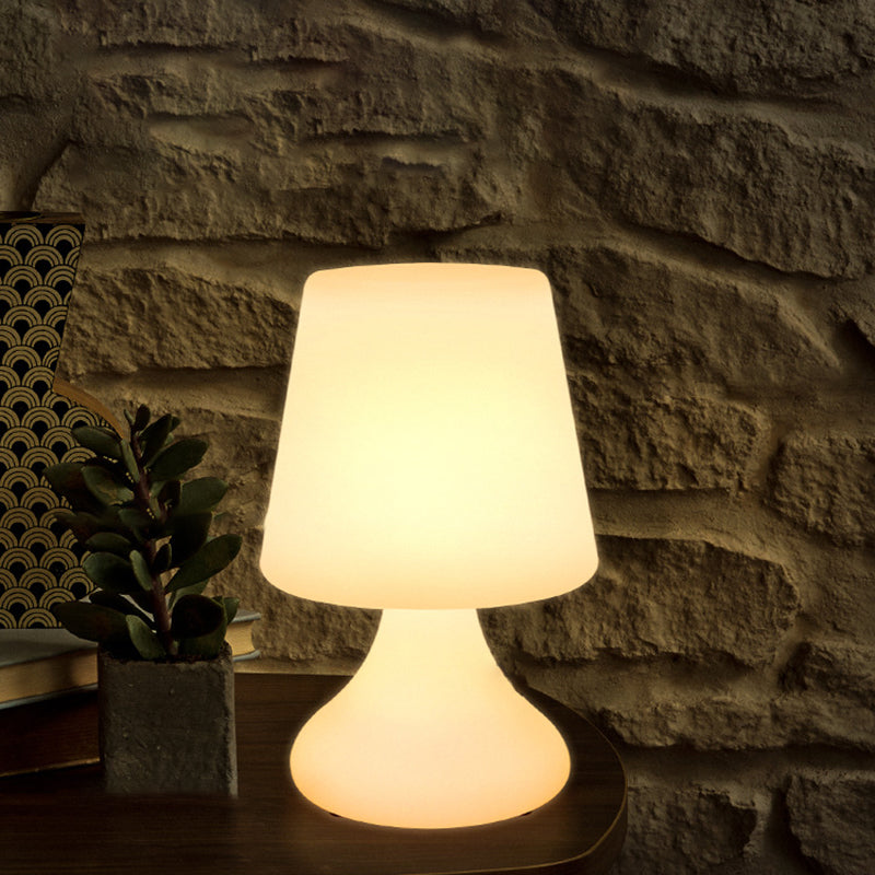 Modern Minimalist PE Cup Shape USB LED Table Lamp Night Light For Outdoor Patio