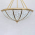 Modern Luxury Copper Frame Crystal Round Shade 5-Light Chandelier For Living Room