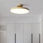 Modern Minimalist Round Hardware Acrylic LED Semi-Flush Mount Ceiling Light For Living Room