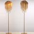 Contemporary Scandinavian Tassel Chain Iron Aluminum 2-Light Standing Floor Lamp For Living Room