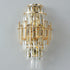 Contemporary Luxury Tiered Crystal Prismatic Dazzling Crystal 4-Light Wall Sconce Lamp For Living Room