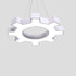 Contemporary Creative Iron Gear Acrylic Shade LED Pendant Light For Entertainment Room