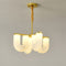 Modern Mid-Century Pipe Geometric Iron PE LED Chandelier For Living Room