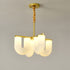 Modern Mid-Century Pipe Geometric Iron PE LED Chandelier For Living Room