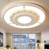 Contemporary Simplicity Starry Sky Decor Flower Edging Acrylic Round Shade LED Flush Mount Ceiling Light For Living Room