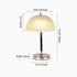 Contemporary Nordic Petal Dome Frosted Glass 1-Light Table Lamp For Bedroom