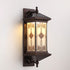 Traditional Chinese Aluminum Square Chinese Knot Pattern LED Waterproof Solar Wall Sconce Lamp For Outdoor Patio