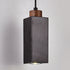 Modern Minimalist Rectangular Solid Wood Marble 1-Light Pendant Light For Bedroom