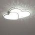 Contemporary Simplicity Crystal Edging Acrylic Heart Shape LED Flush Mount Ceiling Light For Bedroom