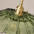 Traditional Vintage Lotus Leaf Glass Brass 1-Light Pendant Light For Living Room