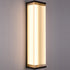 Modern Minimalist Waterproof Rectangular Stainless Steel Acrylic LED Outdoor Wall Sconce Lamp For Outdoor Patio