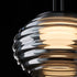 Modern Minimalist Striped Round Aluminum Glass LED Pendant Light For Living Room